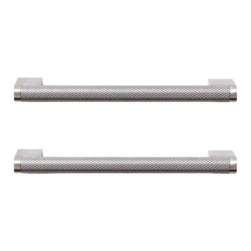 GoodHome Bar Cabinet Handle Khara 188 mm, emobssed, silver