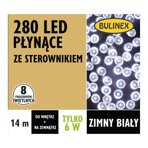 Christmas Lights LED Bulinex 280L 14 m, 8 modes, indoor/outdoor, cool white