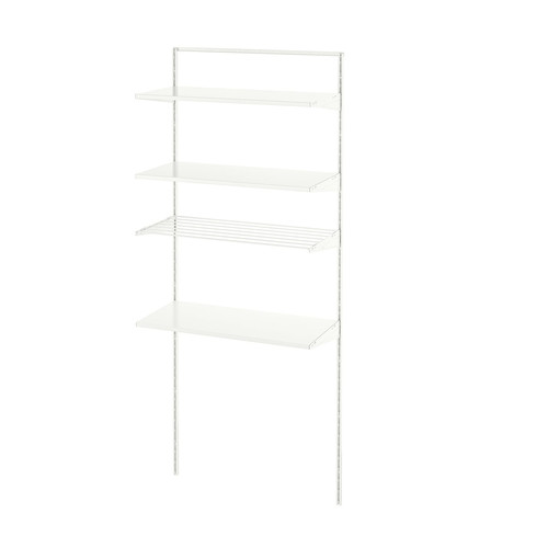 BOAXEL 1 section, white, metal, 82x40x201 cm