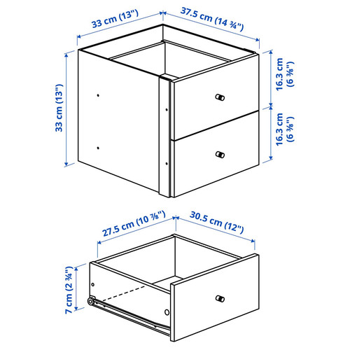 KALLAX TV storage combination, black-brown, 147x39x60 cm