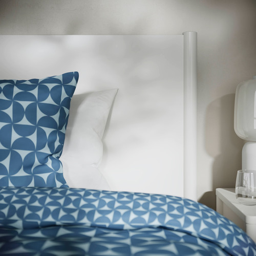 TONSTAD Bed frame, off-white/Lönset, 140x200 cm