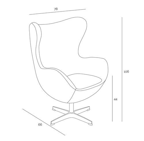 Armchair Egg Premium, cashmere, light grey