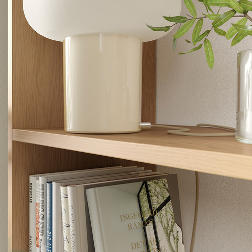 LÅDMAKARE Shelf, oak effect, 76x34 cm