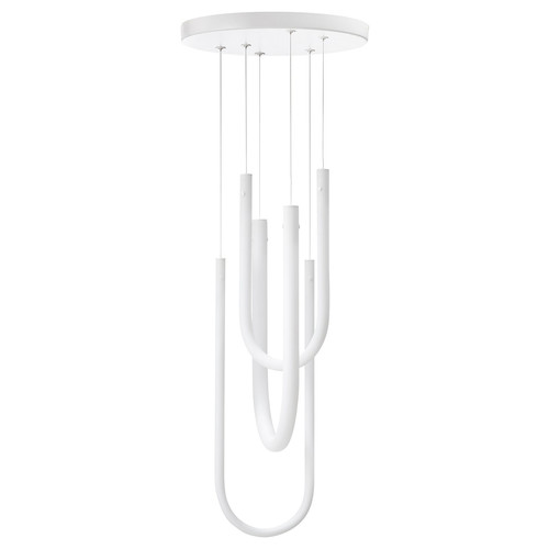 VARMBLIXT LED pendant lamp, white frosted glass