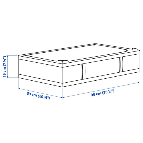 SKUBB Storage case, dark grey, 90x53x19 cm