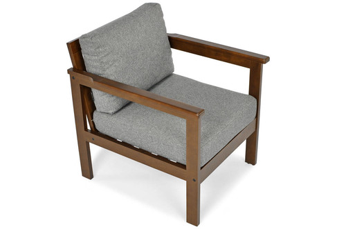 Outdoor Armchair BELLA, brown/graphite