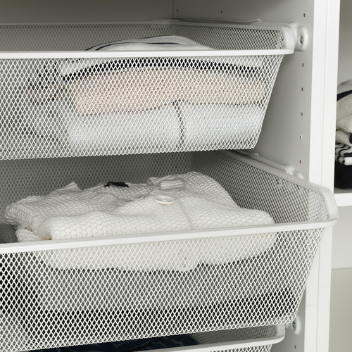 PAX / LINNABERG Wardrobe combination, white/patterned, 100x60x201 cm