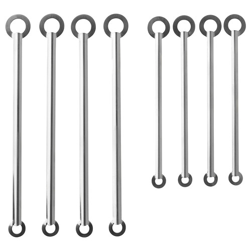 FRÖJDA Drink stirrer, set of 8, stainless steel