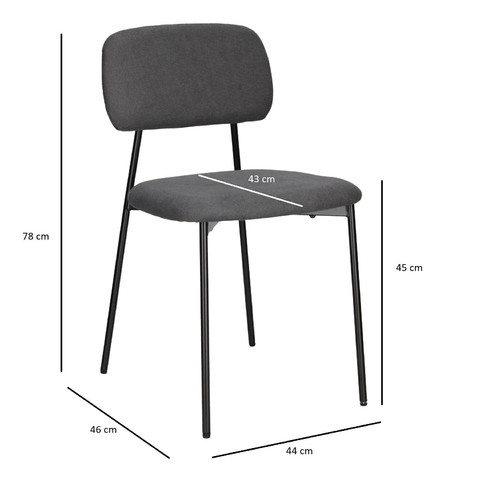 Dining Chair Esther, light grey