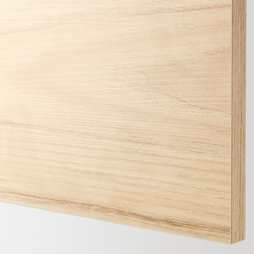 METOD High cab f oven w 2 doors/shelves, white/Askersund light ash effect, 60x60x200 cm