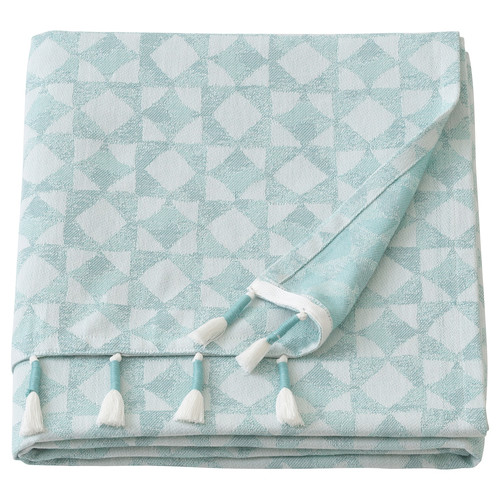 GOKVÄLLÅ Throw, blue, 130x170 cm
