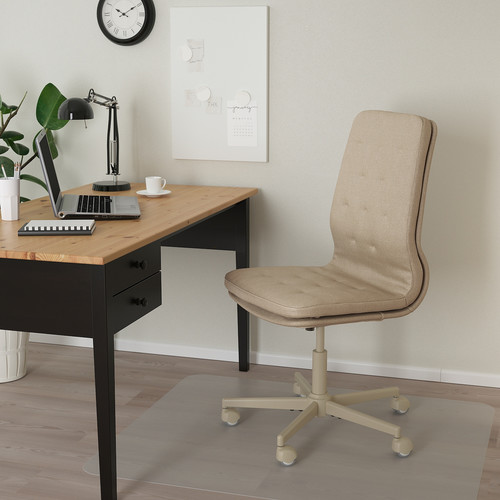 MULLFJÄLLET Conference chair with castors, Naggen beige