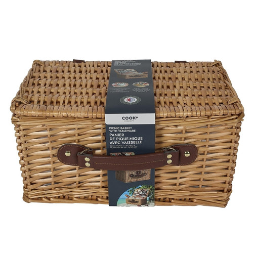 4-Person Picnic Basket with Accessories Exotic