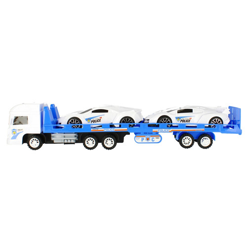 Police Car Transporter with 2 Vehicles 3+