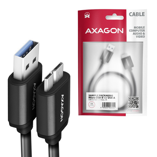 AXAGON USB Cable BUMM3-AM10AB cable USB Micro-B USB-A